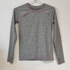 All In Motion Long Sleeve Gray Top   Girls Sz L (10-12)